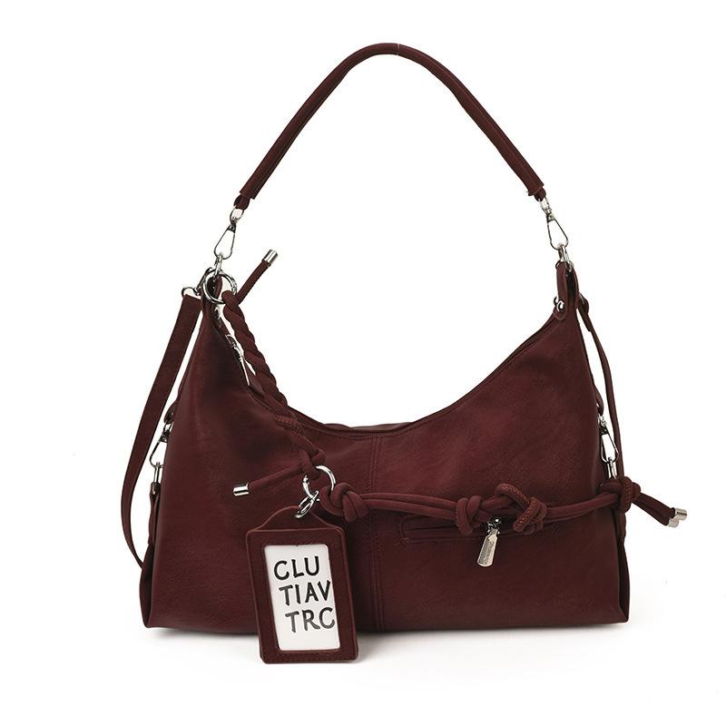 

Fashiable Trendy Dumpling Underarm Bag for Women Winter 2026 Commuter Versatile Shoulder Handbag Designer Style винный