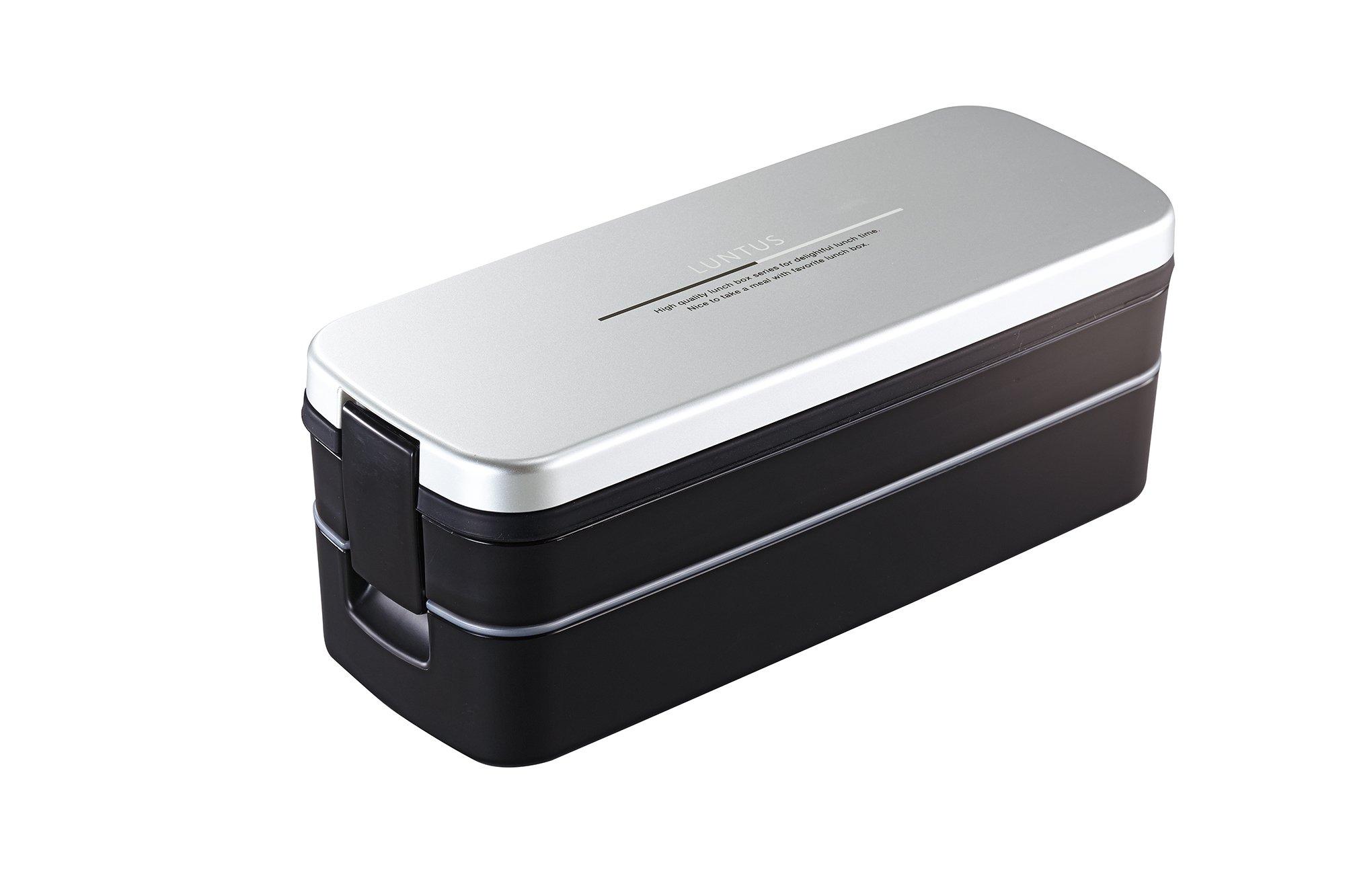 

Asvel Lantus FL Lunch Box with Two-Tier Back, Silver, SS-T820