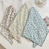 Headscarf summer women's pastoral spring and summer literary scarf square scarf fashion scarf floral headband decorative silk scarf