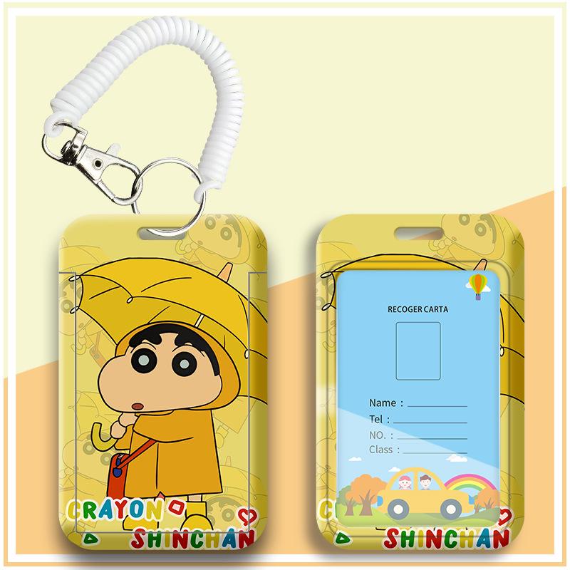 Crayon Shin-chan Cartoon Student Lanyard ID Badge Holder for Campus Use