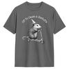Unisex Women TShirt Off to Cause A Kerfuffle Funny Opossum Riding Scooter T Shirts Leisure  Summer Tees Vintage Cotton Clothes