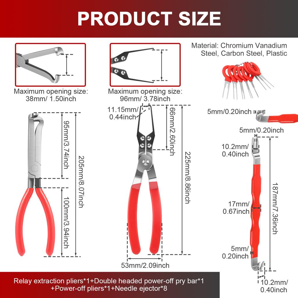 Universal Automotive Relay Disassembly Clamp Fuse Puller Car Remover Pliers Clip Hand Tool Suitable Car Repair Tool Removal Tool