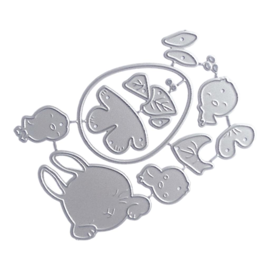 Metal Cutting Dies Easters Rabbits Chicken Die Cuts Templates Molds Embossing Stencils for Album Scrapbooking Decoration
