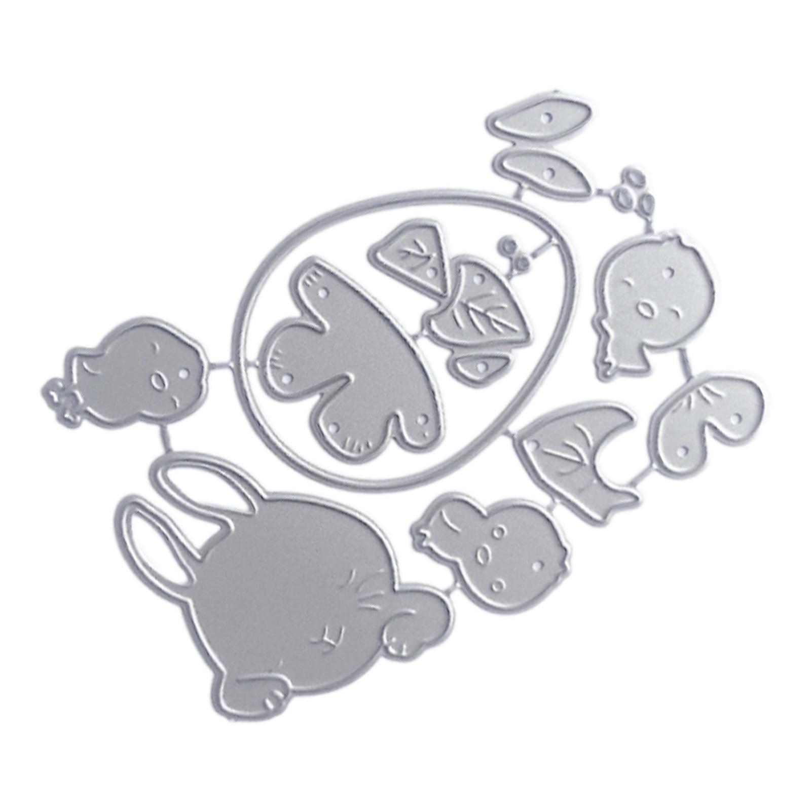 

Metal Cutting Dies Easters Rabbits Chicken Die Cuts Templates Molds Embossing Stencils for Album Scrapbooking Decoration 1
