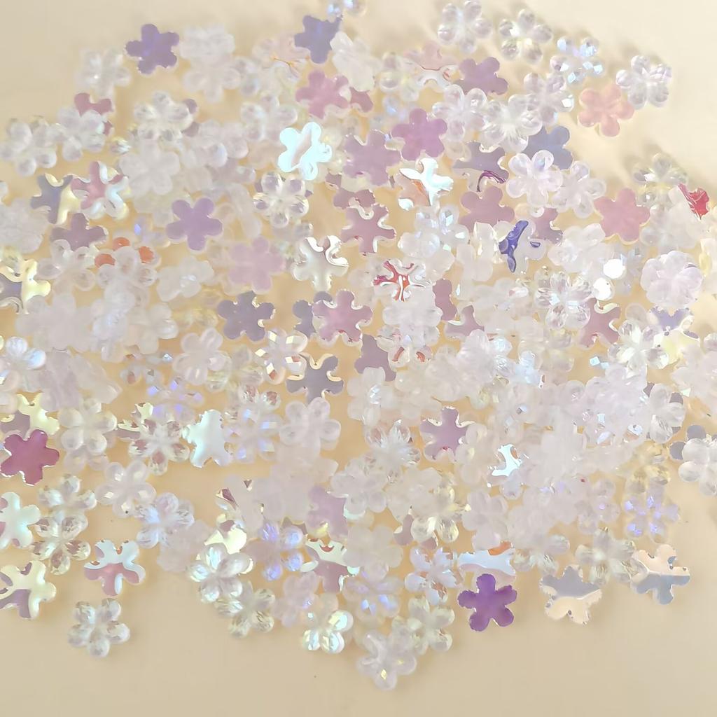 1000pcs Resin Mini Colorful Flower Nail Art Flatback Stone DIY Bow Scrapbook Christmas Decor Accessories Crafts
