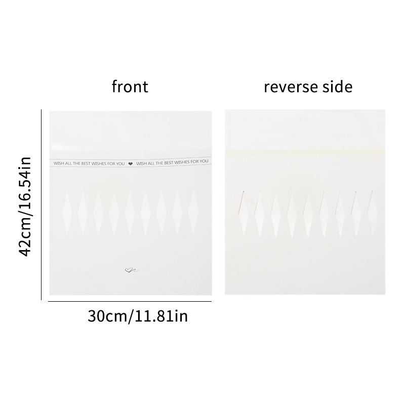 10Pcs Single Stem Bouquet Lining Shaping Piece Round Flower Wrapping Paper Clear Plastic Single Flower Wrapping Bag For Holidays