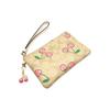 Coach Hart 16 Klassiek Monogram Kersenprint Rits Polsbandje Clutch Kleine Dames clutch Kaki CF398-IMOT4
