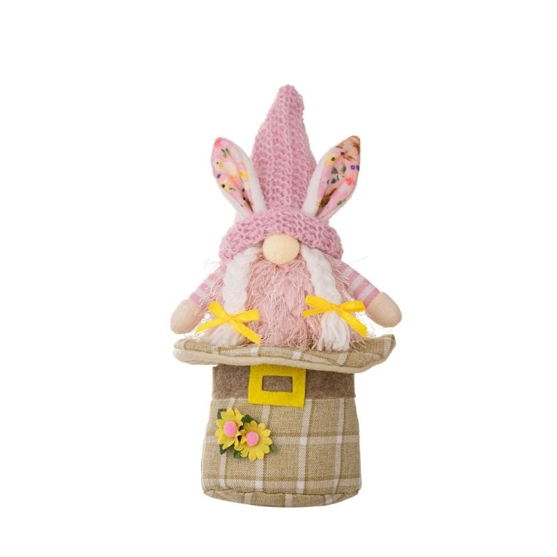 Easter Decorations Handmade Spring Easter Gnome Plush Doll Top Hat Bottom Easter Gift for Women Men Spring Ornaments