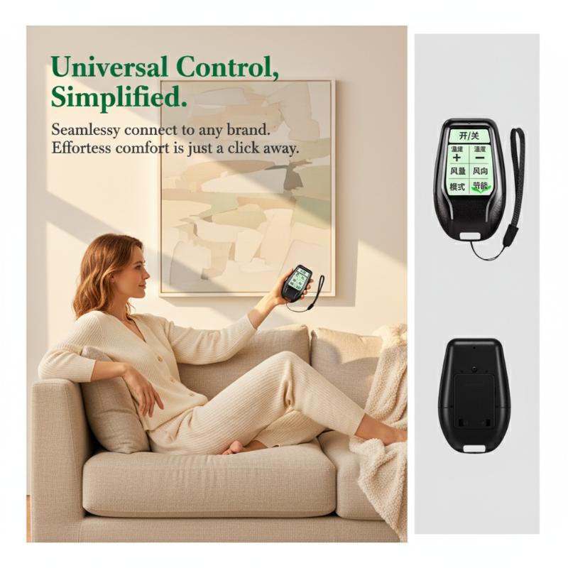 Universal AC Remote Control Wide Compatibility 8M Effective Control Range User Friendly for Home Office Coffee Shop