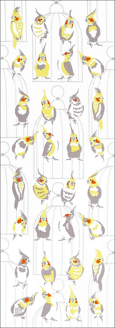 

Dyeing Anbo Hand Towel Parakeet Authentic Dyed Cotton Tokuoka Made in Japan 35cm x 100cm Okame White 100%