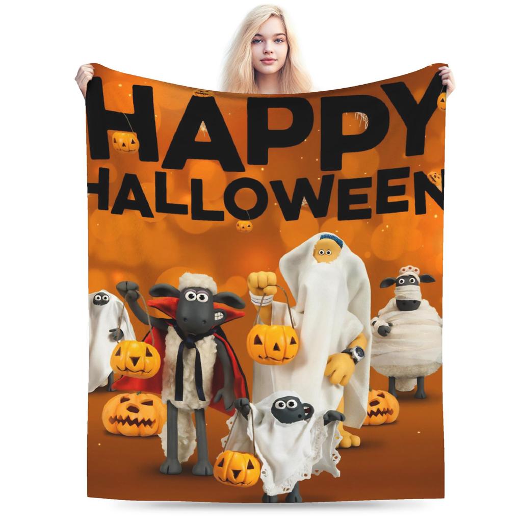 Shaun the Sheeps Plush Blanket Children  Flannel Throw Blanket For Couch Chair Sofa Bed Soft   Quality Bedspread Gift Idea