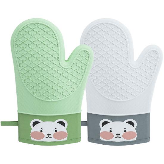 1 Stück Isolierhandschuh Hitzebeständig Rutschfest Cartoon Verbrühschutz Silikongel Mikrowellenofen