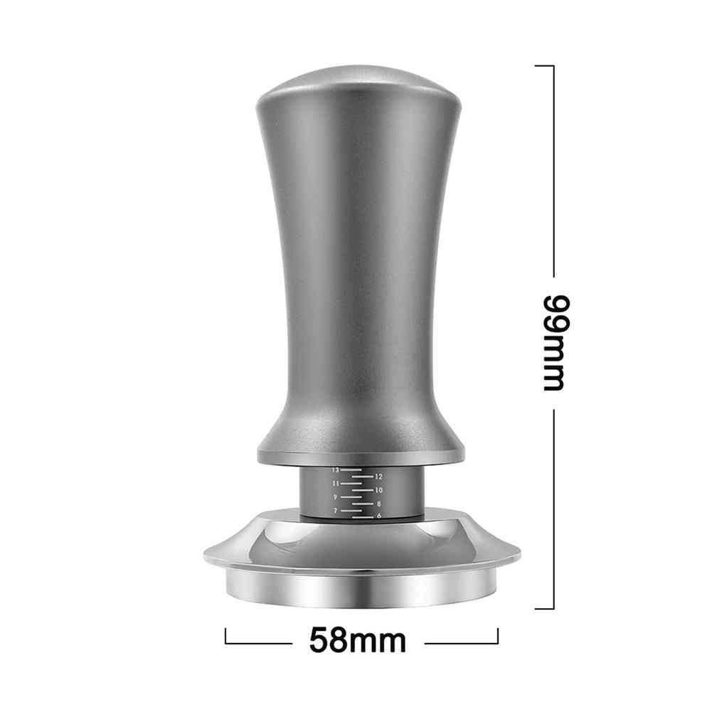 51/58mm Kaffeetamper Komfortgriff Verstellbar Tiefer Kaffeepress-Tamperwerkzeug Verteiler Automatischer Rückprall Kaffeezubehör
