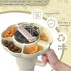 40Oz Snack Ring for Stanley Cup with Handle, Snack Container for Stanley Tumbler 40 Oz, 4 Compartment Reusable Snack Platters