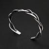 Vintage Simple 316L Stainless Steel Twisted Woven Bracelets For Men Women Punk Fashion Opening Bracelet Luxury Jewelry