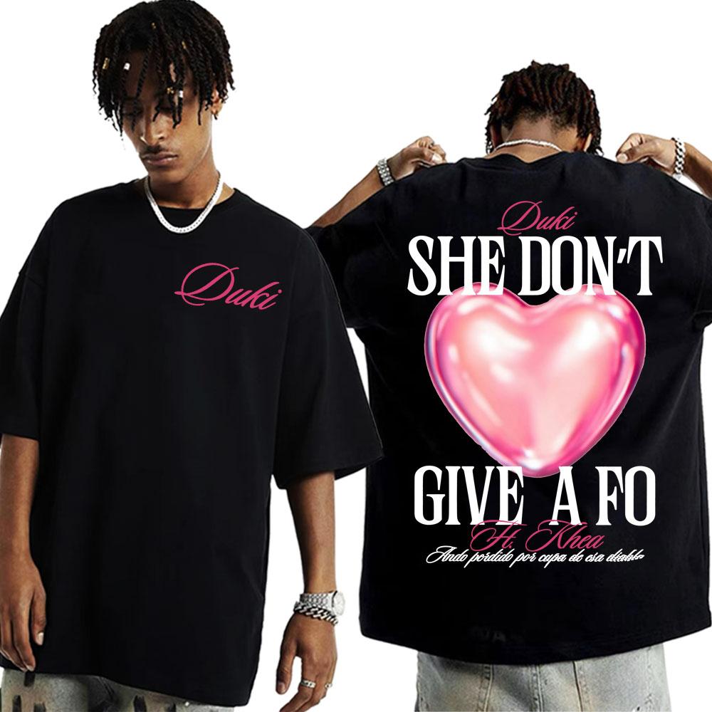 

Rap Singer Duki Doesnt Give Fo Merch A 2026 Summer Mens Womens Luxury Fashion Aesthetic High Quality Oversized Loose Tshirt S