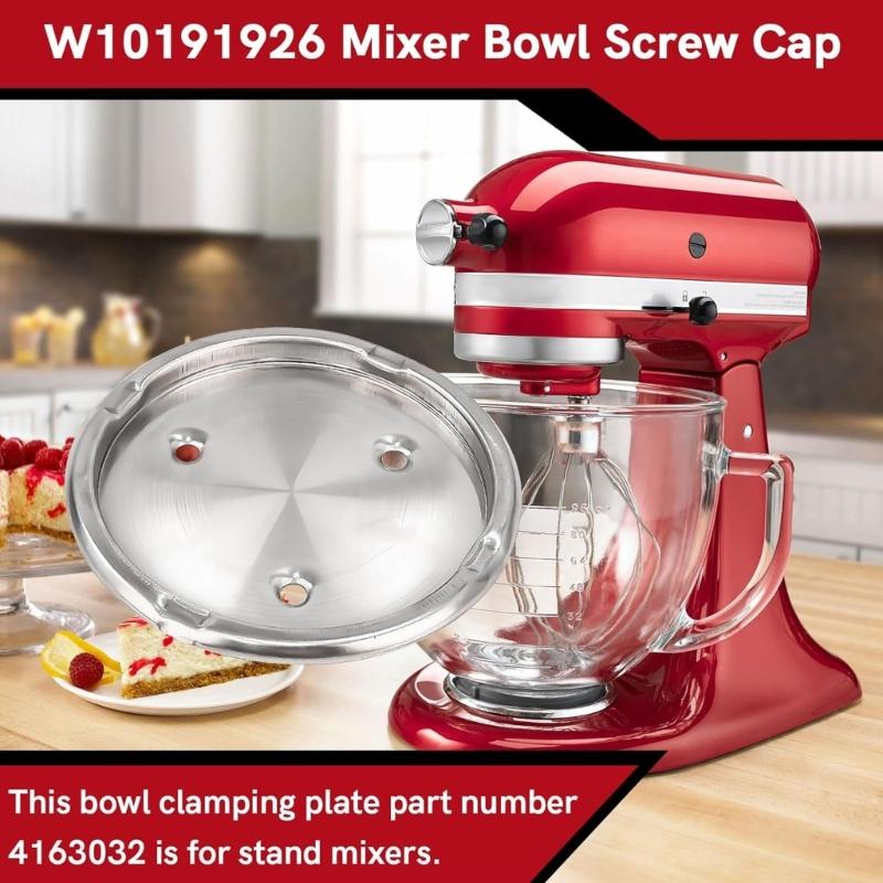 1/2 Pezzi Tappo a Vite di Ricambio Piastra Base W10191926 Piastra di Bloccaggio per Ciotole Mixer Accessori Facile da Installare