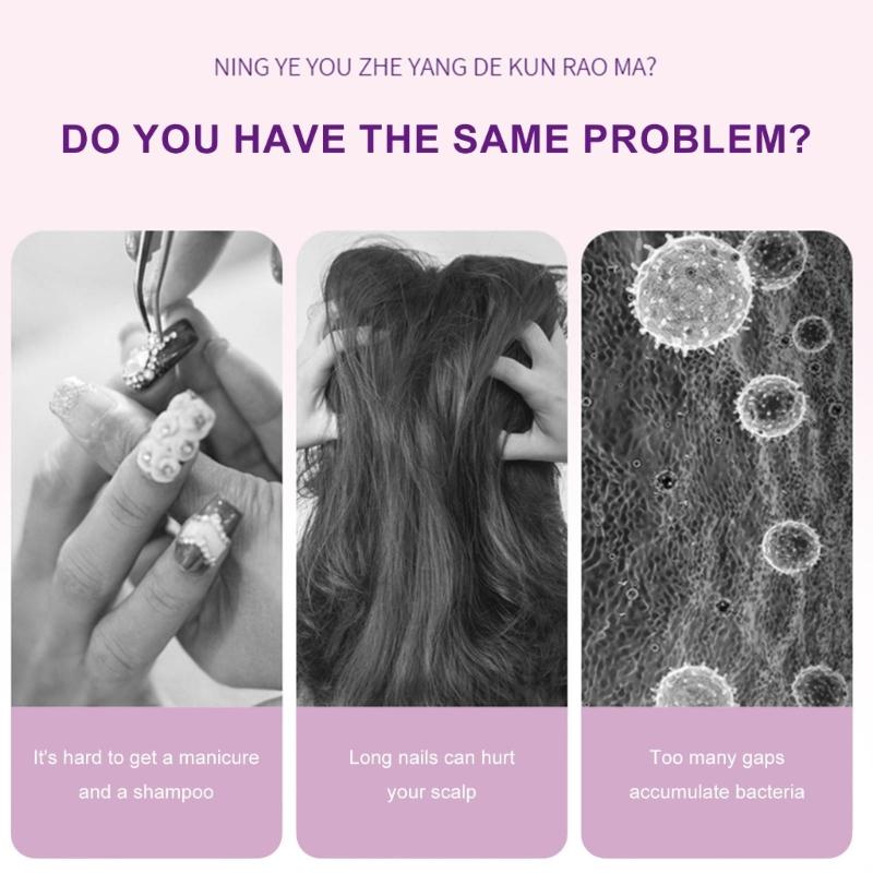 2 in 1 Hair Washing Brush Double Side Shampoo Brush Silicone Scalp Massage Brush Hair Shower Comb Bath Shower Brush