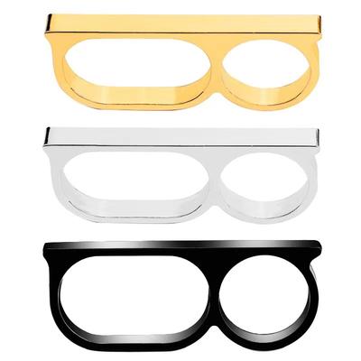 Personality Exaggeration Double Knuckle Male Ring Defensive Attack Ring Hip Hop Knuckle Ring Punk Bague Homme Men's Gift Rings