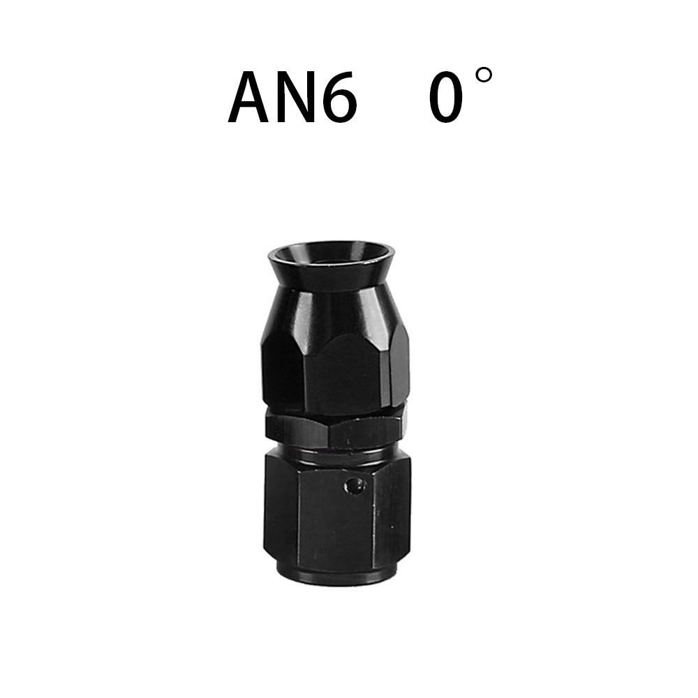 AN4/6/8/10/12 Straight 0°/45°/90°/120°/180° Degree PTFE Oil Fuel Swivel Hose End Fitting Oil Hose End Adaptor Kit Black