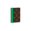 Pocket Organizer Series Monogram Canvas Color Block Design Coated Canvas And Leather Wallet Men Wallet Brown Mint-Green M81536