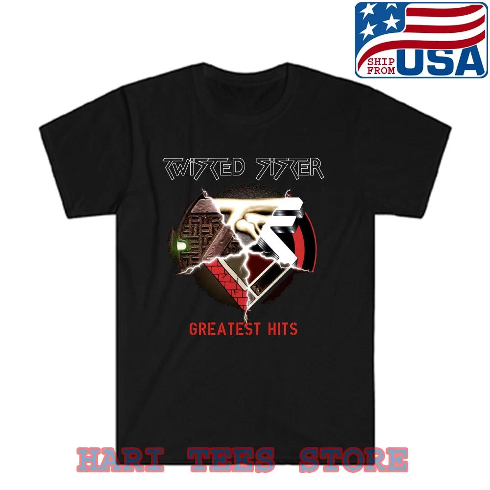 Twisted Sister Greatest Hits Men s Black Size S to 5XL S