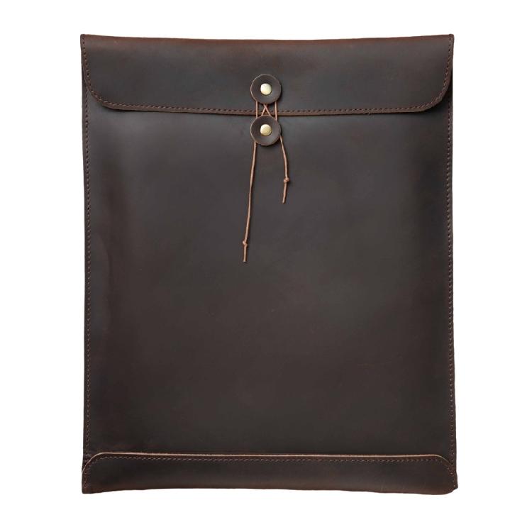 PU Leather File Folder Envelope Document Holder Bag Leather File Folder Case Letter Size Filing Folder for Man Women кофейный