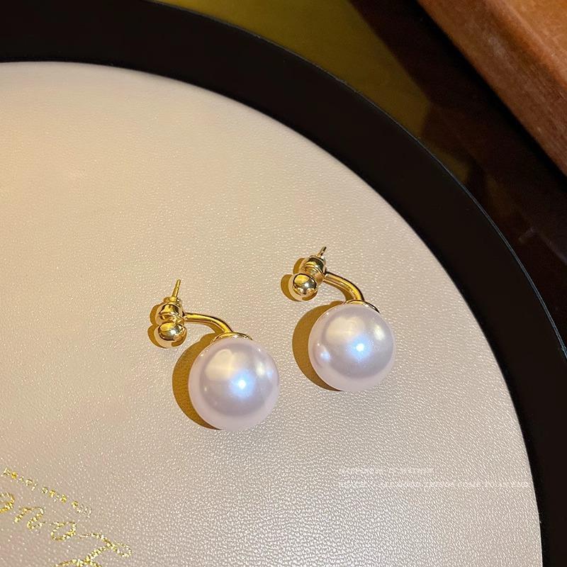 Sweet Cool Two-wear Pearl Earrings Fashion Versatile Design Women's Personalized Temperament Everyday Fashion Ear Jewelry