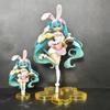 21CM Hatsune Miku Cartoon Doll Kawaii PVC Model Doll Action Doll Rabbit Ears To Collect Decorations anime anime figure