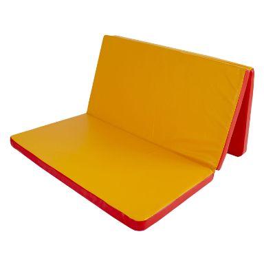 gymnastic mat Gamma 150x100x5 trzyczęściowy - red/yellow