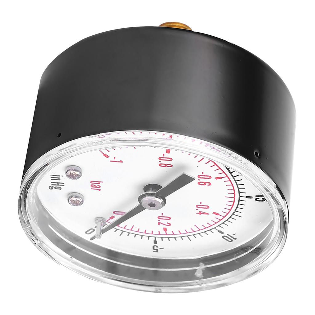 Vacuum Gauge 50mm 18 BSPT Back Connection 10Bar 300inHg Air Water Oil Gas