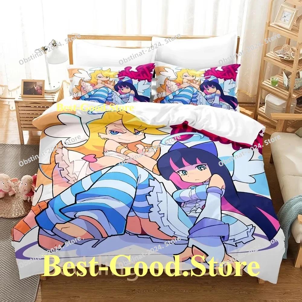 Panty and Stocking Bedding Set Single Twin Full Queen King Size Bed Set Adult Kid Bedroom Duvetcover Sets 3D Anime Bed Sheet Set