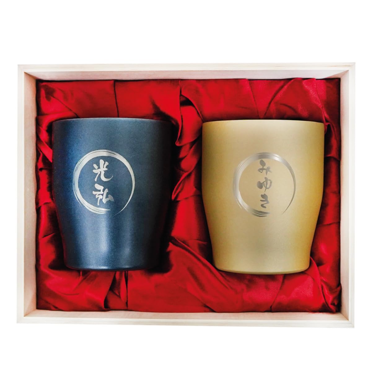 

Wedding Gift Wedding Gift Name Vacuum Stainless Steel Tumbler 350ml Set of 2 (Blue + Gold Pair) Paulownia Box Gift Red Gold Furoshiki Specification