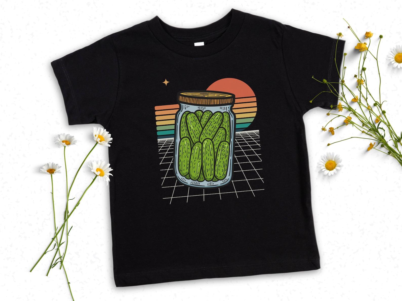 Funny Kids Pickle Shirt, Cute Unisex Retro Style Pickle T-Shirt, Pickle Obsessed Kid Fun Tshirt, Children s Clothing Birthday Gift Pickle 100