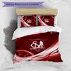Set Lenzuola 3 Pezzi Stampato Sevilla FC Copripiumino Traspirante con Federe Biancheria da Letto Decorativa per Camera da Letto Casa