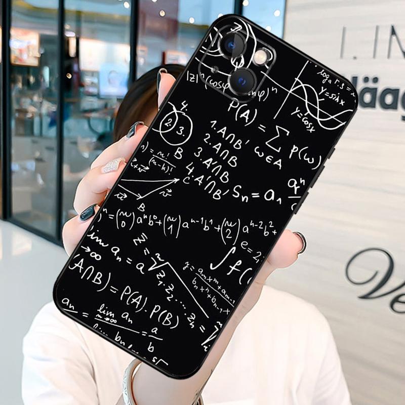 Physics Math Formula Equation Bumper Phone Case For iPhone 11 12 13 14 15 16 Pro X XR XS Max Plus Back Cover