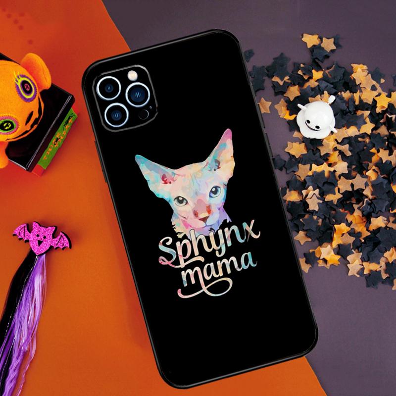 Sphynx Cat Bumper Case For iPhone 16 15 14 Pro Max 11 12 13 Pro Max Mini XR 16e 16 15 Plus Phone Cover