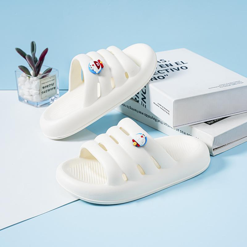 

Nonslip Summer Charming Slippers For Kids With Cartoon Theme In Soft White And Colors Blue 26-27 білий