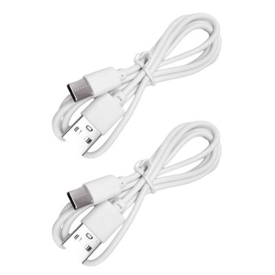 2Pcs 100cm USB To Type C Fast Charging Cable Data Cord with Reinforced PVC Housing Feature for Quick Power Delivery