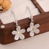 Diamond Flower Stud Earrings New Simple Earrings Summer High Sense Light Luxury High Sense Temperament Elegant Fashion Ear