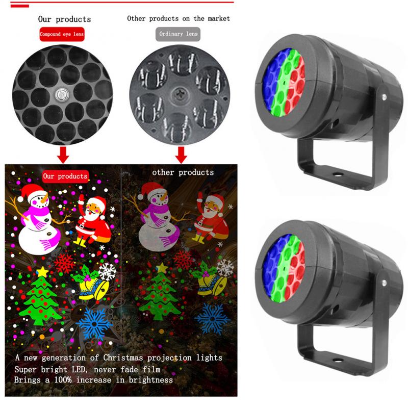 Outdoor Christmas Lights Holiday Led Projection Lamp Waterproof Xmas Decor Snowflake Laser Light Party Stage Lights Dropshipping