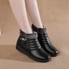 Winter Casual Shoes In People's Cotton Shoes Large Size Warm and Comfortable Velvet Non-slip Flat-soled Leather Shoes