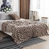 Super Soft Coral Fleece Flannel Blanket Leopard Stripe Printed Sofa Bedspread Plaid Design For Comfortable Home Living