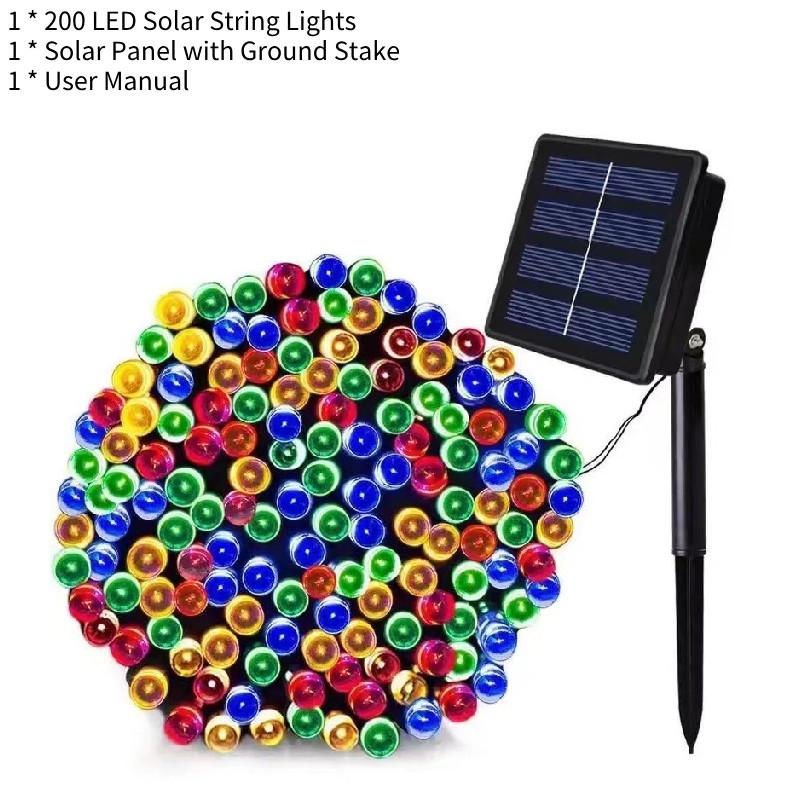 Multi-color Led Solar String Lights Ideal For Outdoor Waterproof Holiday Decoration
