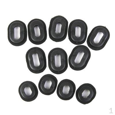 5x 12 buc Negru Oval & Rotund Garnituri Laterale din Cauciuc pentru Motocicletă CG125