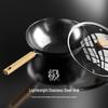 Wutuo Traditional Refined Iron Non-Stick Flat Bottom Wok