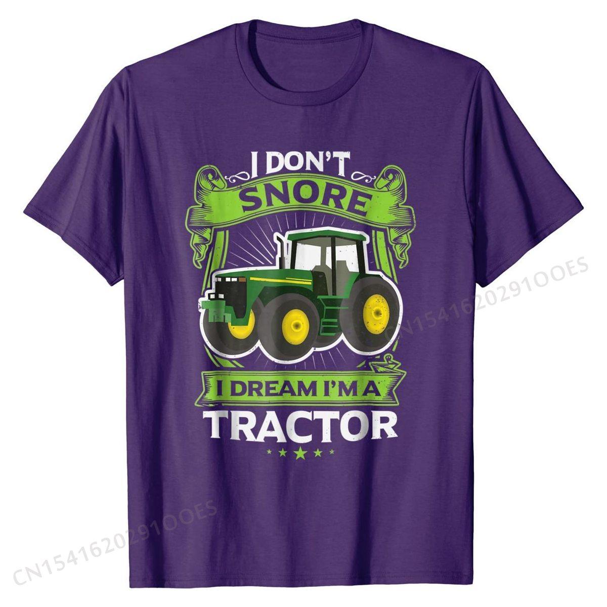 

Farmer Snore Dream Tractor T Shirt Farm Cow Country Gift Tee Funny Top T-shirts Cute Tees Cotton Mens Normal 4XL