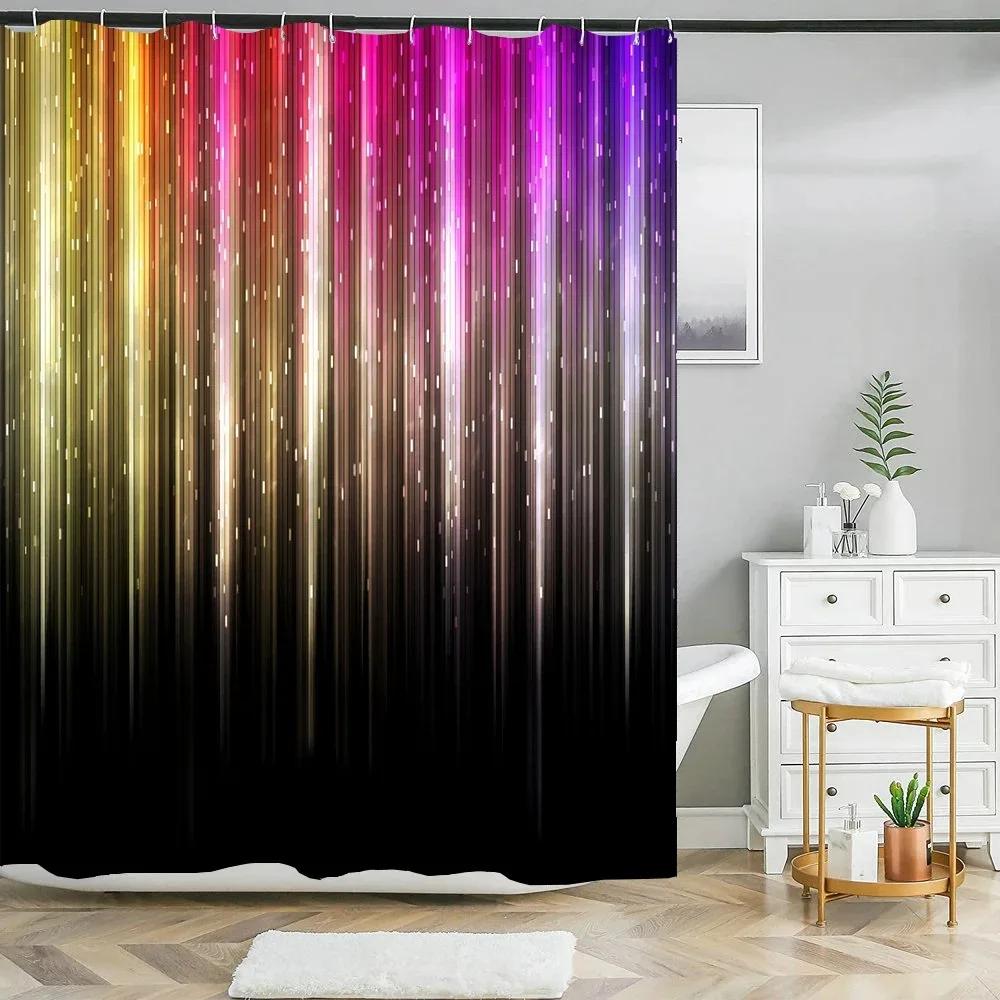 3D Fashion Colorful Cool Printed Fabric Shower Curtain Waterproof Polyester Bathroom Curtains Home Decorate Curtains With Hooks