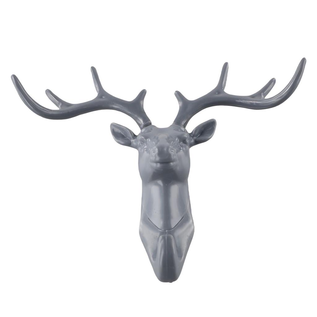 Plastic Deer Head Wall Hook Measuring 18.5 X 17 Cm for Lightweight Hanging Needs In Home or Business Environments
