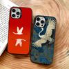 Crane Phone Case For iPhone 17,16,15,14,13,12,11 Plus,Pro Max,XS,Colorful Silver Black Cover